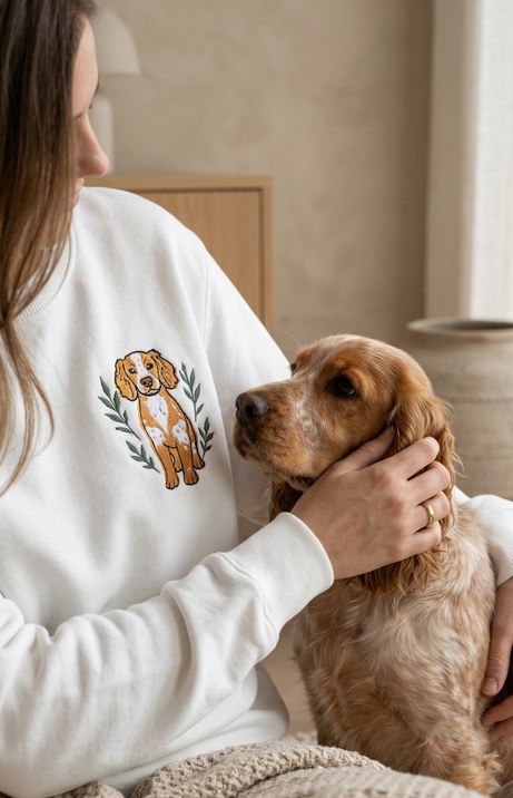 Hoodie bordado con bulldog francés