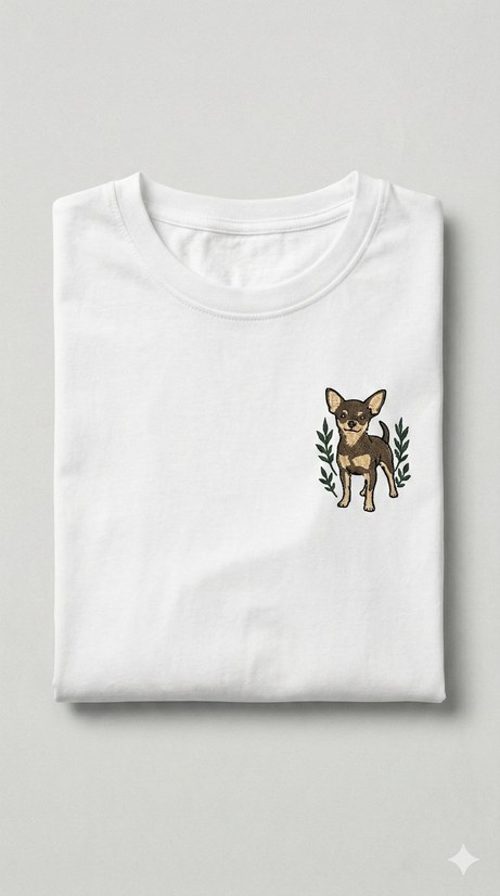 Sudadera bordada con chihuahua