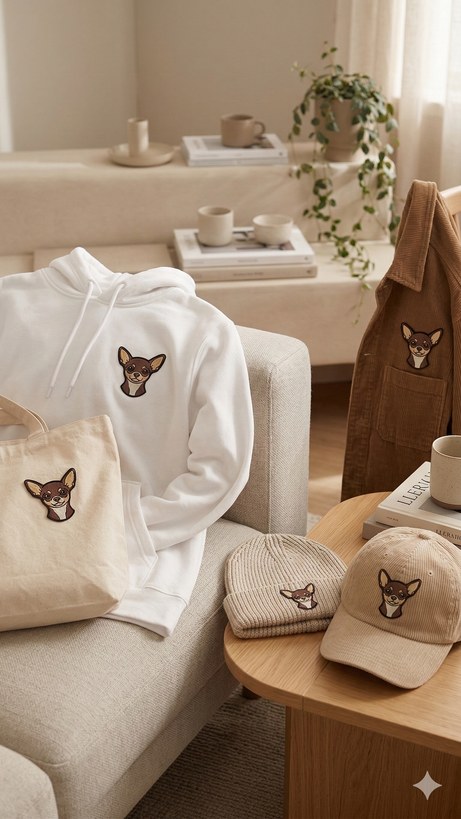 Chihuahua con parche bordado